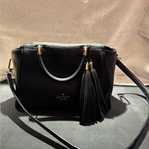 Kate Spade Black Crossbody Bag with Tassels
